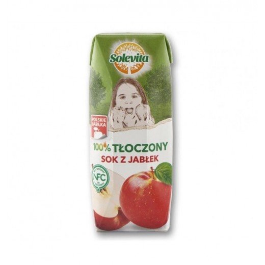 100% apple juice "Solevita", 250 ml