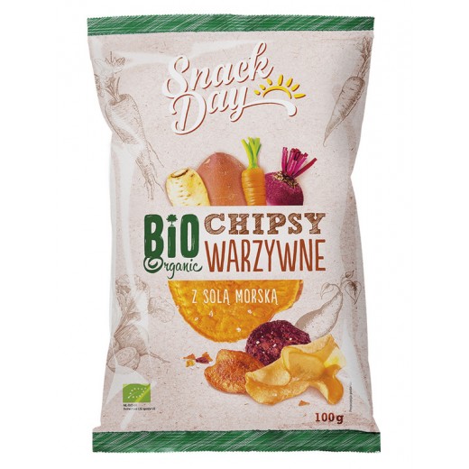 BIO Organic vegetable chips with sea salt "Snack Day", 100 g