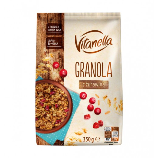 Crunchy granola with cranberry “Vitanella”, 350 g