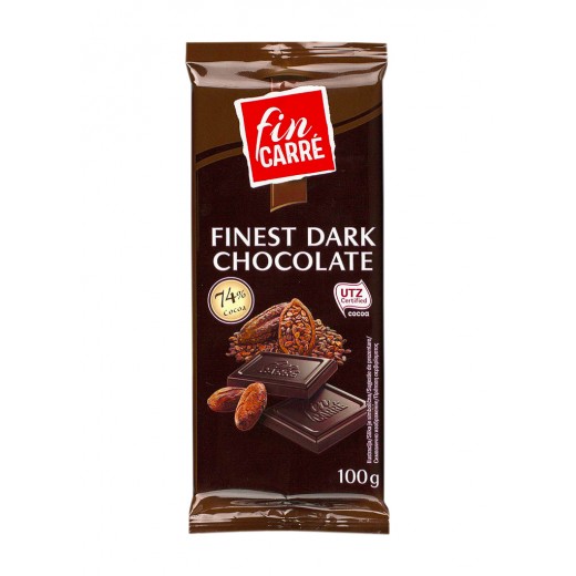 Finest dark chocolate "Fin Carre" 74% cocoa, 100 g