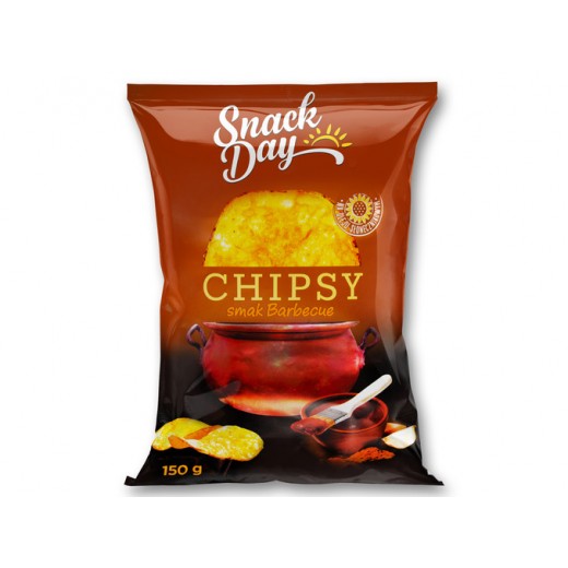 Hand cooked potato chips "Snack day" barbecue, 150 g