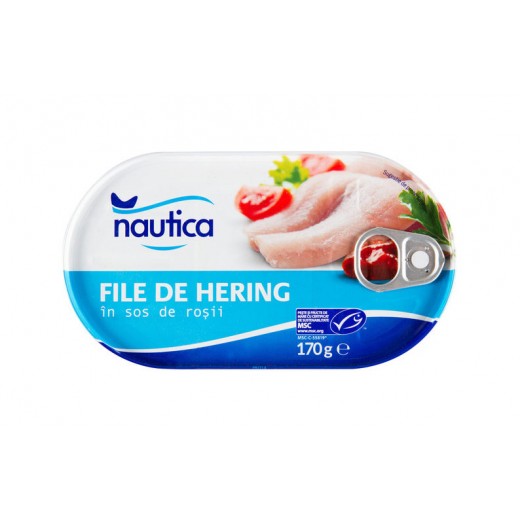Herring fillets in tomato sauce "Nautica", 170 g