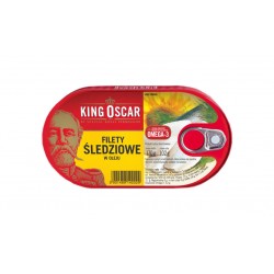 Herring fillets in vegetable oil "King Oscar", 170 g