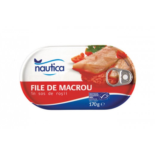 Mackerel fillets in tomato sauce "Nautica", 170 g