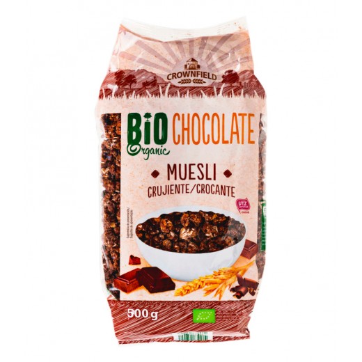BIO Organic crunchy chocolate muesli "Crownfield", 500 g