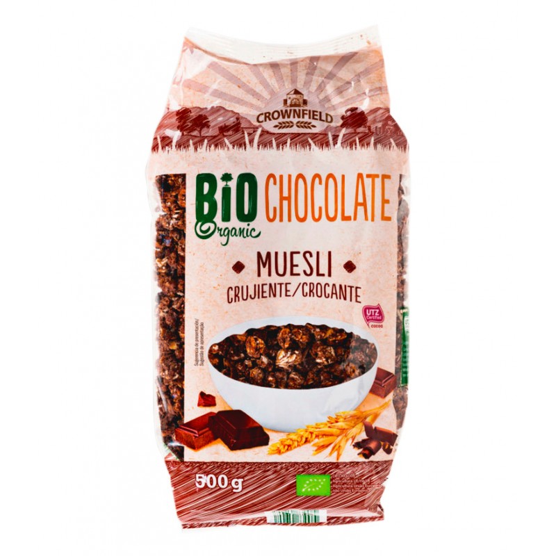 BIO Organic crunchy chocolate muesli Crownfield, 500 g