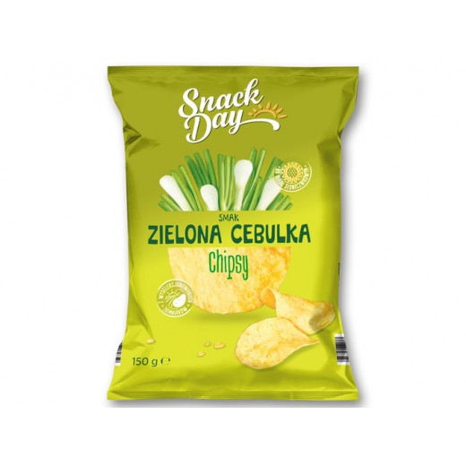 Potato chips "Snack Day" green onion, 150 g