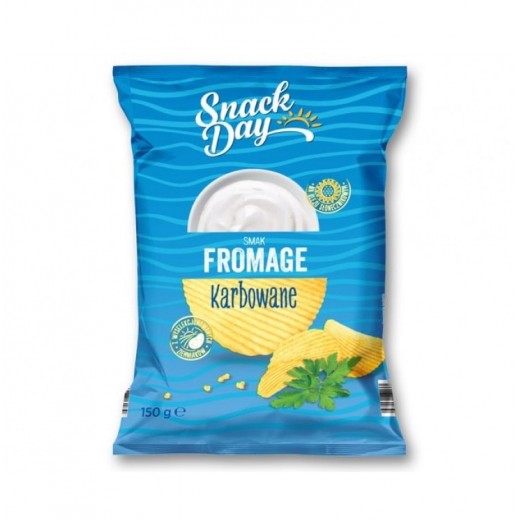 Crinkle cut potato chips "Snack Day" Fromage blanc cheese, 150 g