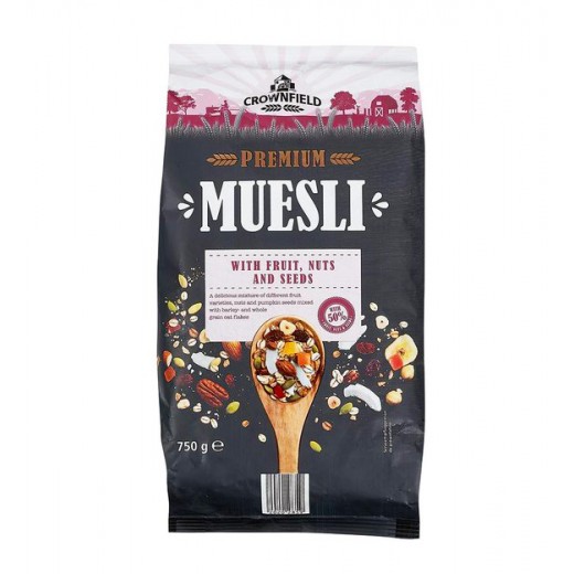 Premium muesli "Crownfield" with luxury fruit, nuts and seeds, 750 g