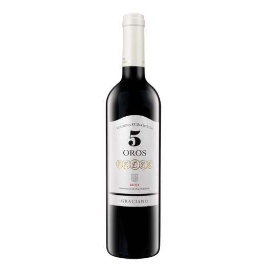 Red dry wine 14.5% “5 Oros Vendimia Seleccionada, Isidro Milagro Rioja Doc", 750 ml