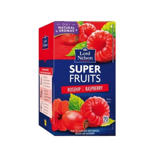 Rosehip & raspberry Super Fruits tea "Lord Nelson", 20 pcs