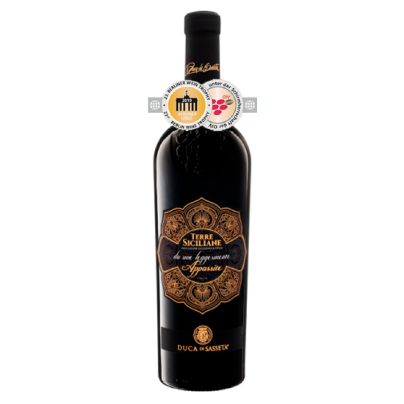 Di Red Sasseta, semi ml Siciliane wine Duca dry Terre 14% 750 “Appassite, IGT\