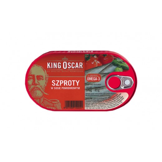 Sprats in tomato sauce "King Oscar", 170 g