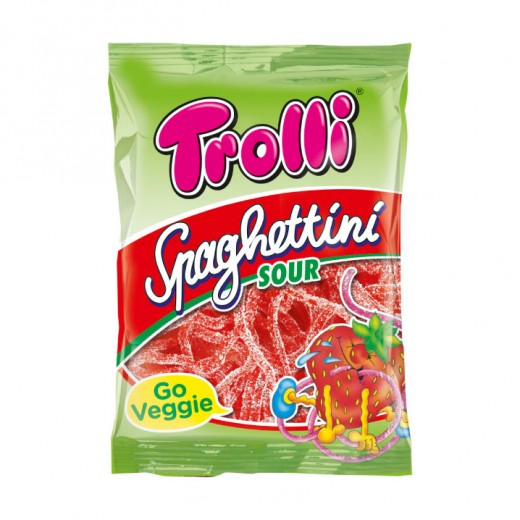 Jelly spaghettini "Trolli" sour strawberry, 225 g