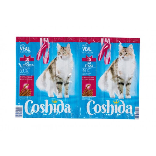 Veal & Poultry cat sticks "Coshida", 10 pcs
