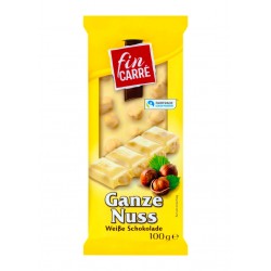 White chocolate "Fin Carre" with whole hazelnuts, 100 g