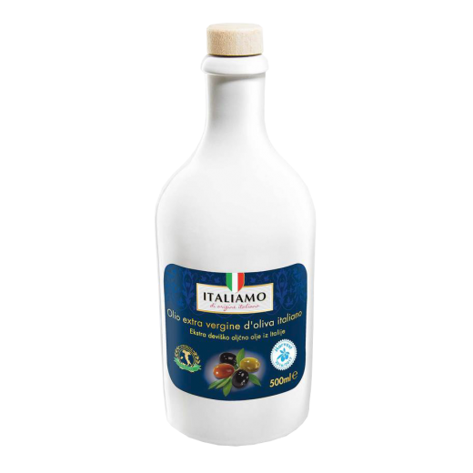 Italian extra virgin olive oil in a ceramic bottle "Italiamo", 500 ml