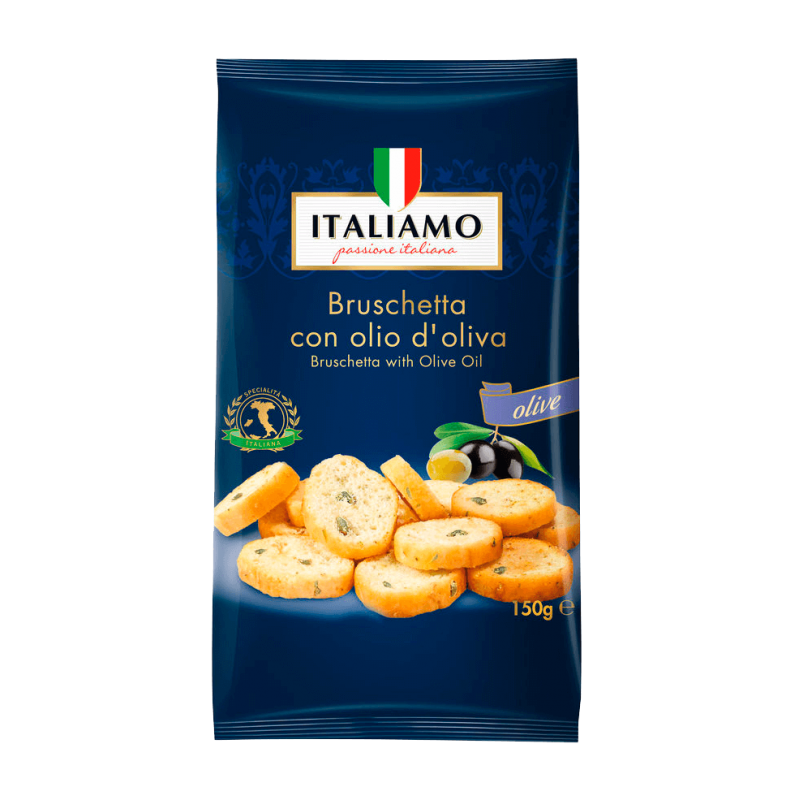 “Italiamo”, with olive 150 Bruschetta g oil