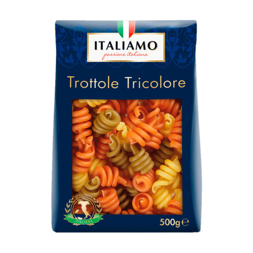 Trottole tricolore pasta "Italiamo", 500 g