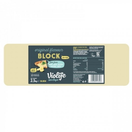 Vegan cheese block for pizza "Violife", 2.5 kg