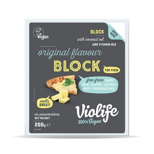 Original vegan cheese block for pizza "Violife", 200 g