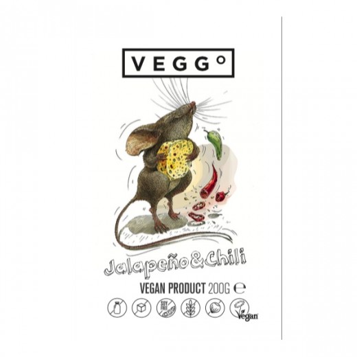 Vegan Jalapeño & chili cheese product "Veggo", 200 g