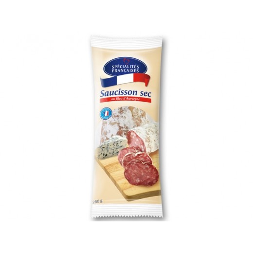 Salami with blue mold cheese Bleu d'Auvergne “Specialites Francaises”, 250 g