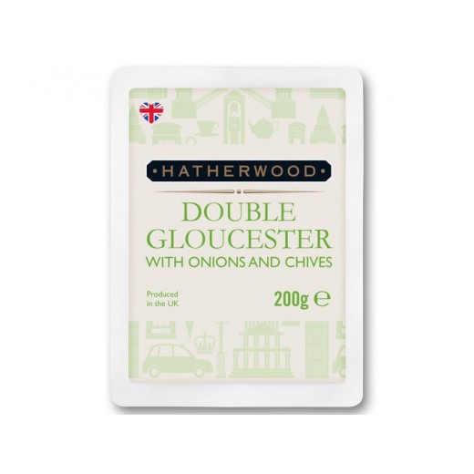Double Gloucester with onions and chives “Hatherwood”, 200 g