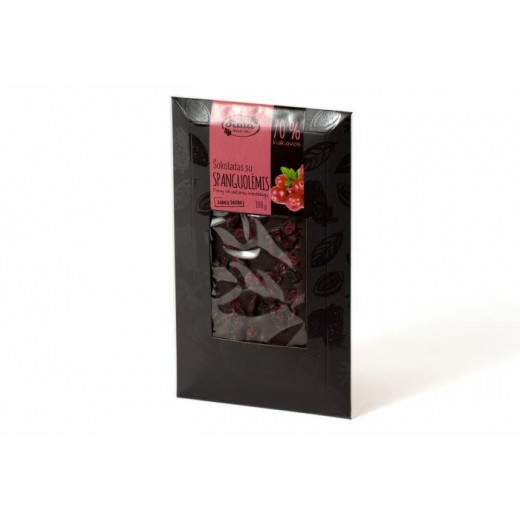 Dark chocolate with cranberries “Ruta” 70% cocoa, 100 g