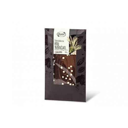 Milk & Dark chocolate with rice crisps “Ruta”, 100 g