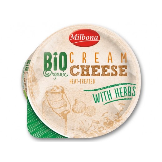 BIO Organic heat-treated cream cheese with herbs “Milbona”, 160 g