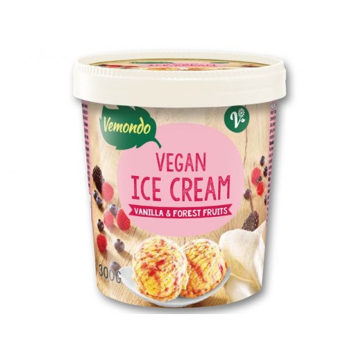 Vegan ice cream with vanilla & forest fruits “Vemondo”, 300 g