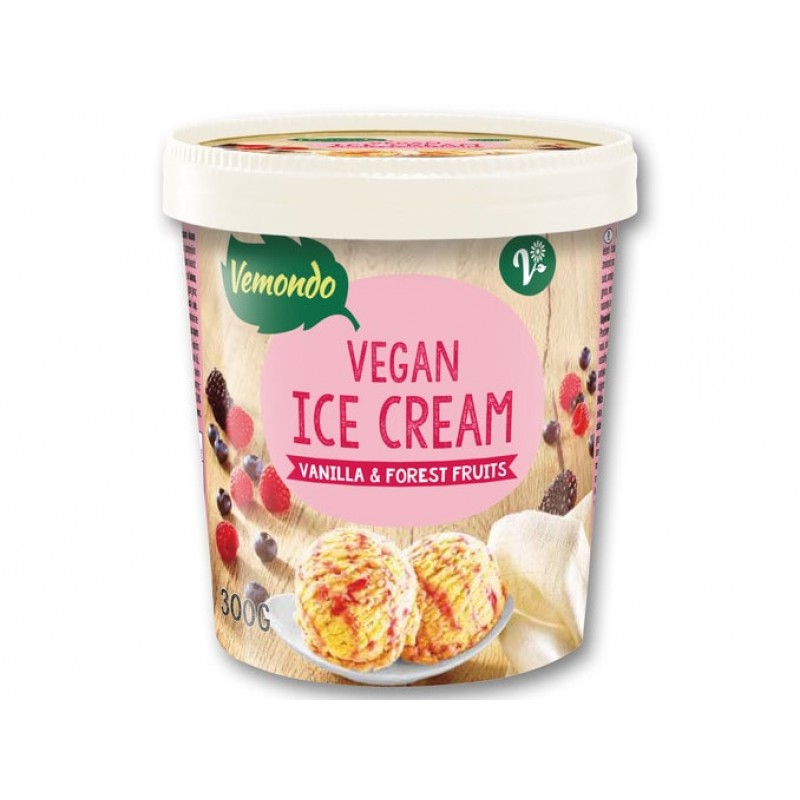 Vegan ice cream with vanilla & forest fruits “Vemondo”, 300 g