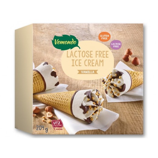 Lactose free vanilla ice cream “Vemondo”, 12 pcs