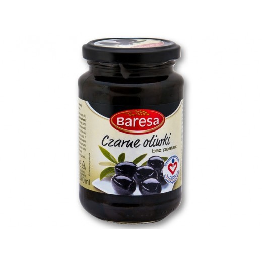 Seedless black olives "Baresa", 370 ml