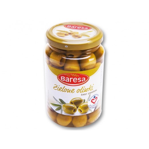 Seedless green olives "Baresa", 370 ml