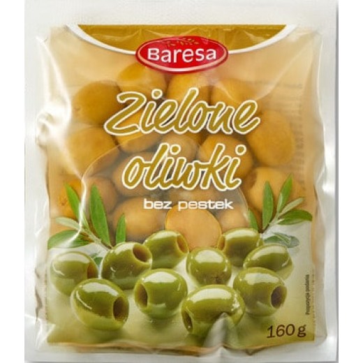 Seedless green olive "Baresa", 160 g