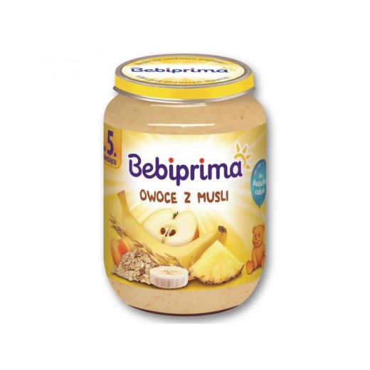 Fruit & muesli puree "Bebiprima", 190 g
