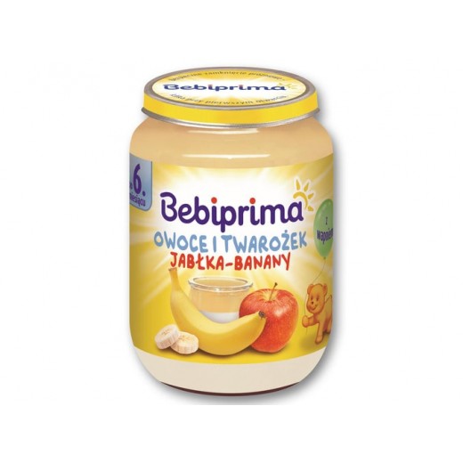 Fruit & curd puree "Bebiprima", 190 g 