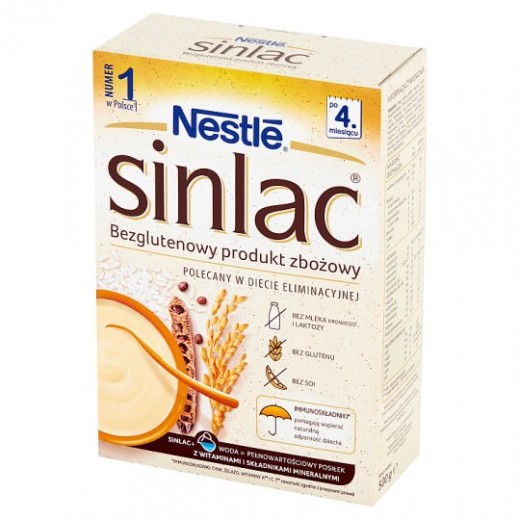 Gluten free cereal Sinlac 4 "Nestle", 500 g