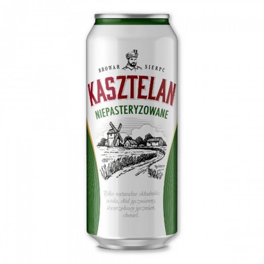 Unpasteurized lager beer 5,6% "Kasztelan", 500 ml
