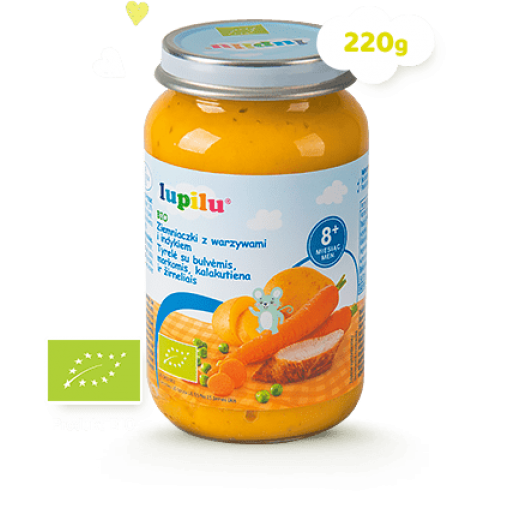 BIO Organic puree Vegetables & Tyrkey, 220 g