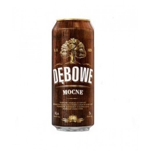 Strong pale lager beer 7% "Debowe Mocne", 500 ml