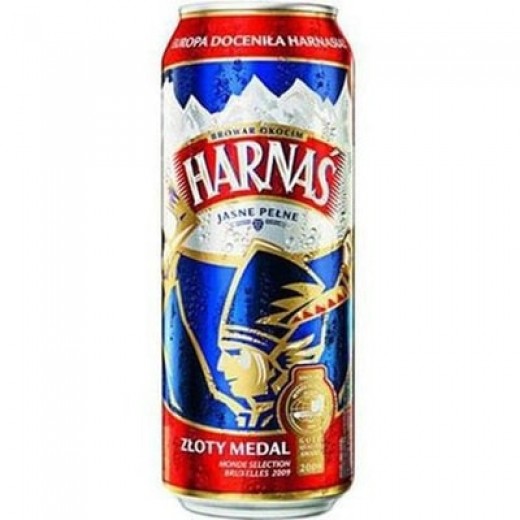 Pale lager beer 6% "Okocim Harnas", 500 ml