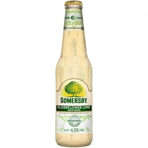 Elderflower Lime cider beer 4,5% "Somersby", 400 ml