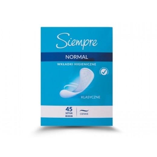 Normal soft classic pads, 4 drops "Siempre", 45 pcs.