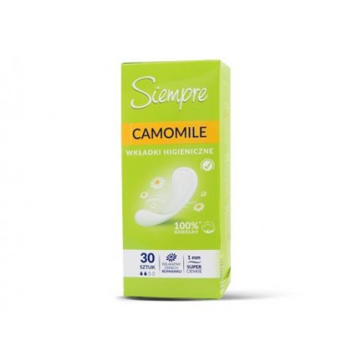 Everyday pads Chamomile 2 drops "Siempre", 30 pcs.