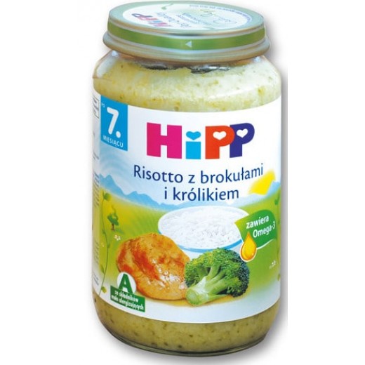 Risotto with broccoli & rabbit "Hipp", 220 g
