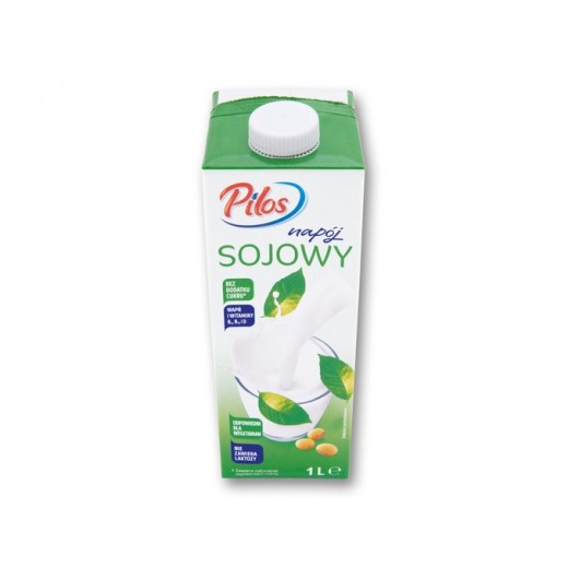 Unsweetened Natural soy milk “Pilos”, 1 L