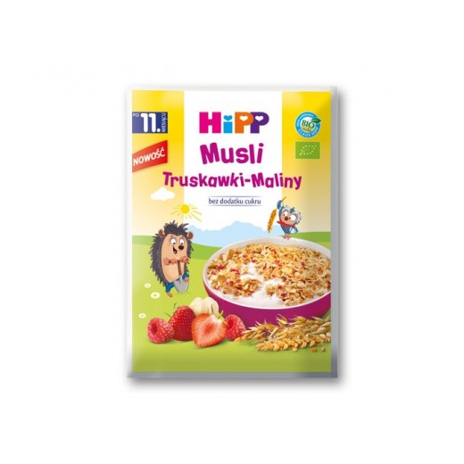 BIO Organic Strawberry & Raspberry muesli "Hipp", 30 g